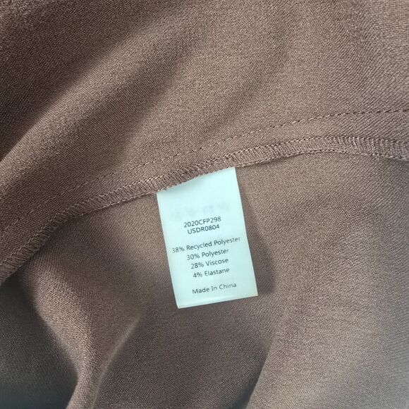 Universal Standard Lyons V-Neck Midi Dress Brown Size S (14-16) Stretch Sheath - Picture 9 of 12